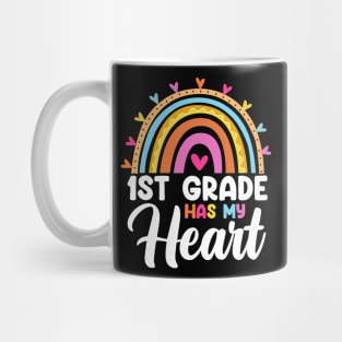 Cute Rainbow 1st Grade Has My Heart Teacher Valentine Mug